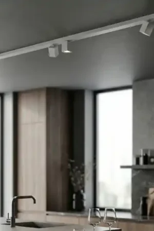 Plafoniera con lampade orientabili bianca 200cm oddy perenz Solo Oggi