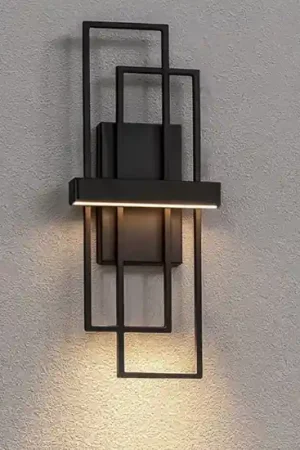 Reso Gratuito Applique da parete moderna led 3200k rettangolare nera