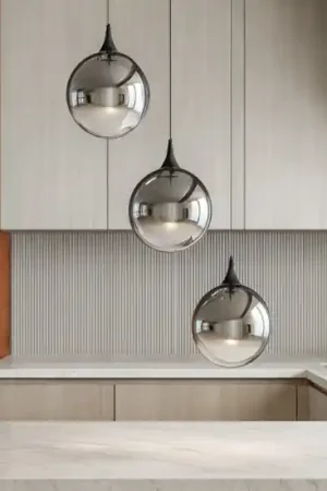 Lampadario da cucina moderna led 3000k 3 luci sferiche Economico