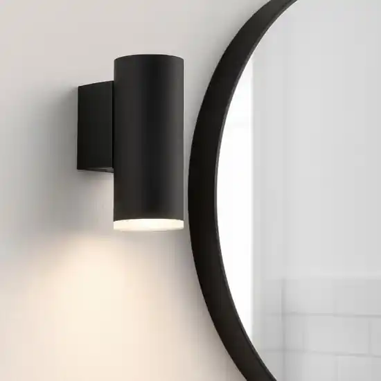 Offerta Applique per bagno moderna cilindro nero ip44