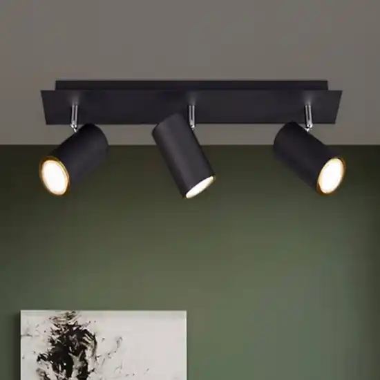 Plafoniera moderna minimal con 3 faretti per salotto Promozione