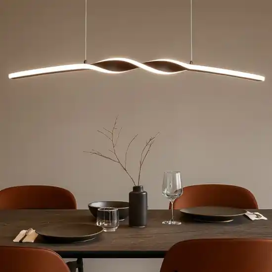 Lampadario per tavolo da cucina nero led 18w 3000k Soddisfatti O Rimborsati