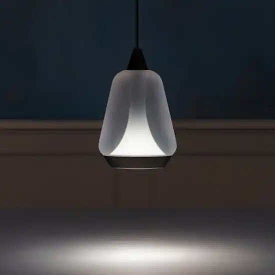 Lampada a sospensione per comodino vetro fume led 3000k Super Prezzo