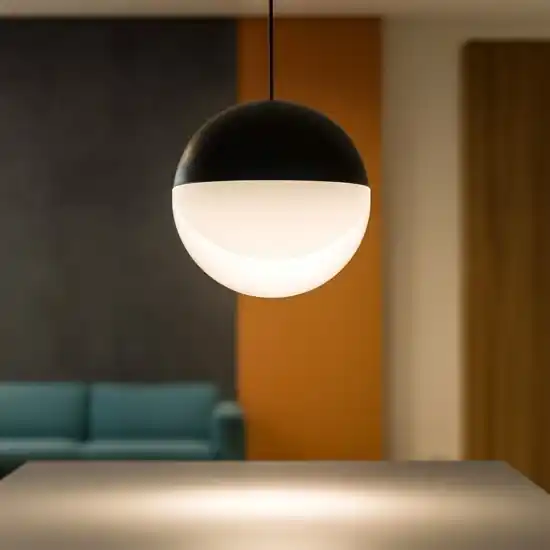 Compra Adesso Lampada a sospensione sfera nera led 7w 3000k rossini linea light