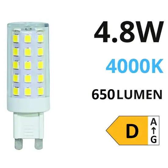 Life lampada led g9 4.8w 4000k lm650 cri80 ottica 300 Scelto Dai Clienti