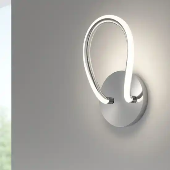 Occasione Imperdibile Applique da parete moderna 11w led 4000k design cromo dimmerabile