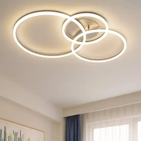 Plafoniera grigio con telecomando led 2700k a 6500k rgb moderna Miglior Prezzo