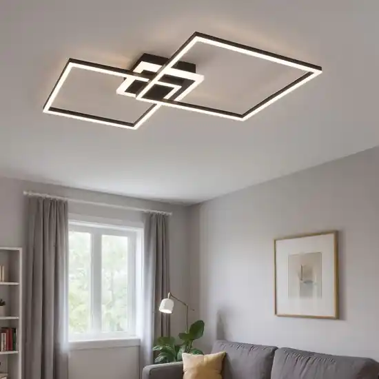 Plafoniera moderna nera led 3000k rgb dimmerabile Occasione Imperdibile