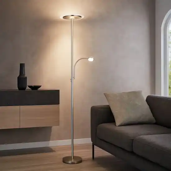 Lampada da terra due luci led 3000k orientabile per ufficio Ultima Occasione