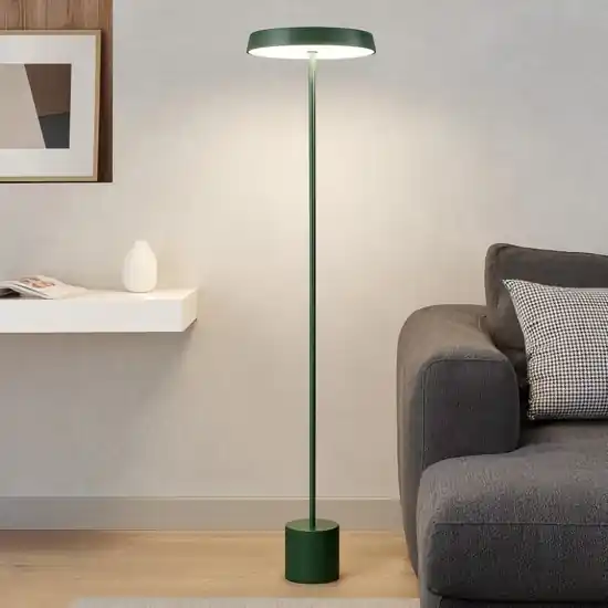 Lampada da terra moderna led 3000k tondo verde h136 cm Acquista Ora