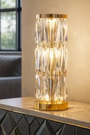 A Buon Prezzo Lampada da tavolo puntes per salotto oro in cristallo maytoni