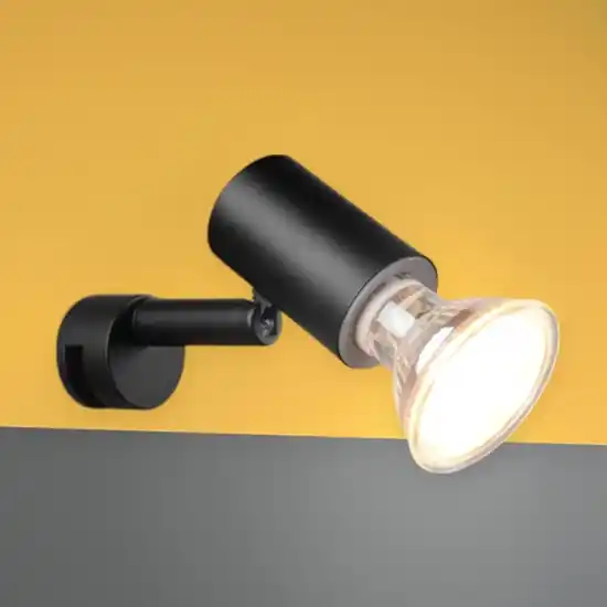 Compra Oggi Stesso Applique nera da bagno luce orientabile moderna