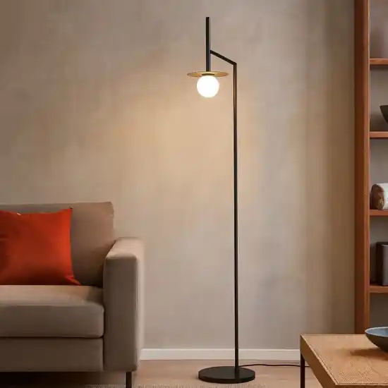 Subito Disponibile Lampada da terra moderna nera per salotto h165 cm