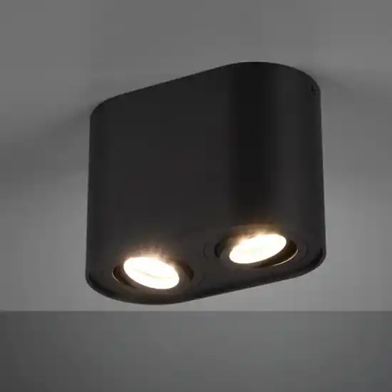 Solo Oggi Plafoniera nera con faretti orientabili gu10 led