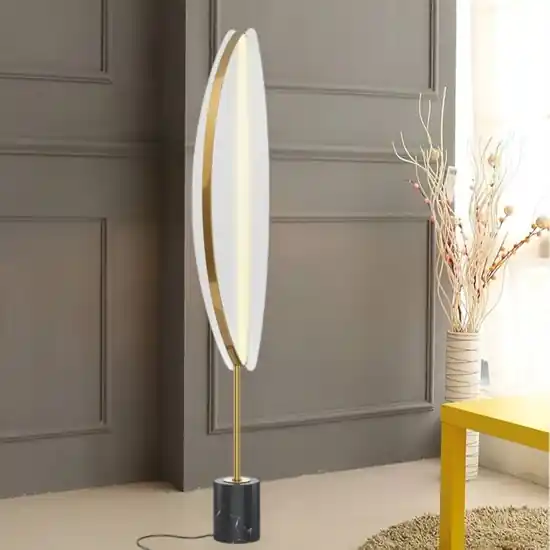 Offerta Lampada da terra moderna breeze maytoni led 3000k base effetto marmo