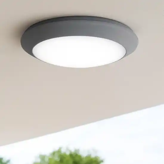 Compra Adesso Plafoniera rotonda da esterno top light verona grigia
