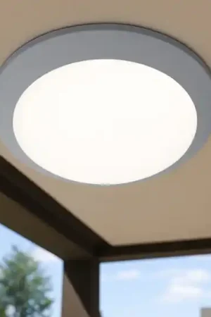 Top light plafoniera verona grigia rotonda da esterno Quantità Limitata