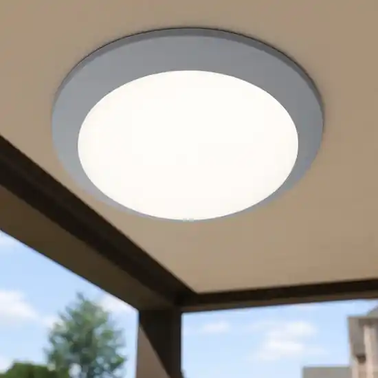 Top light plafoniera verona grigia rotonda da esterno Quantità Limitata