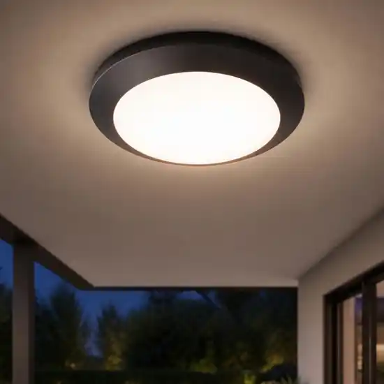 Occasione Plafoniera da esterno top light verona rotonda nera