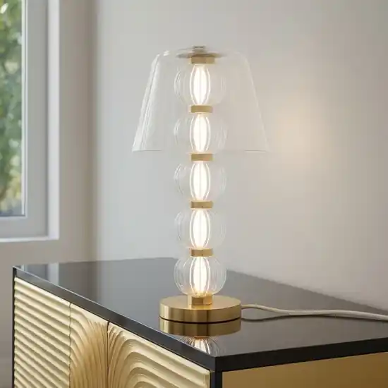 Maytoni lampada da tavolo moderna amulet bianca oro led 10w 3000k Compra Adesso