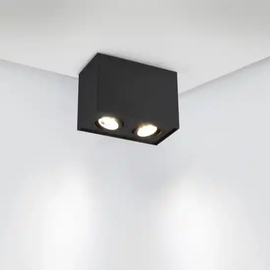 Plafoniera moderna con faretti orientabili nera Vendita Finale
