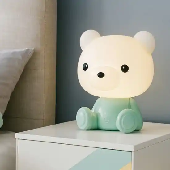 Lampada led da comodino per cameretta bambino verde led rgb 3000k portatile Saldi