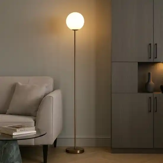 Maytoni lampada da terra ring moderna colore oro per camera da letto Must-Have