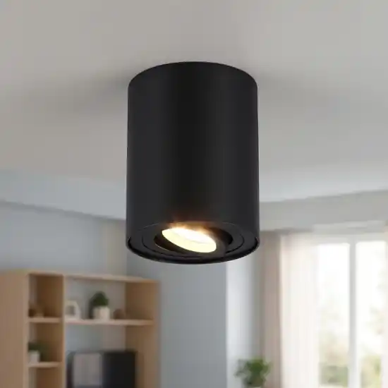 Professionale Faretto cilindro moderno nero luce orientabile