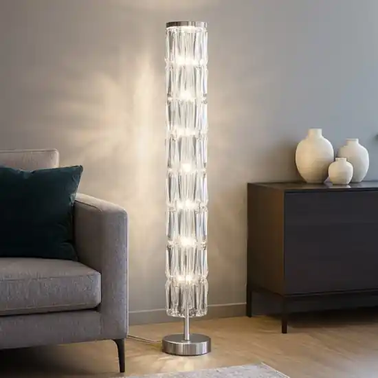 Compra Adesso Lampada da terra puntes in cristallo per salotto elegante maytoni