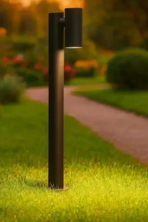 Subito Disponibile Lampione nero da giardino led 3000k cilindrico moderno
