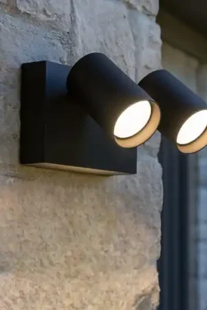 Applique da esterno due luci orientabili ip65 antracite led cct gea luce Miglior Prezzo