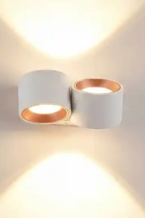Sforzin nasso applique da parete in gesso due luci rame Non Perdere