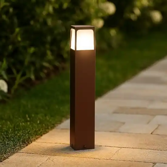 Gea luce lampione da giardino ip44 marrone h50 cm Ultime Pezzi