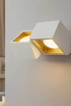 Sforzin nasso applique in gesso bianco dettagli oro due luci Subito Disponibile