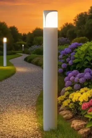 Spedizione Espresso Gea luce lampioncino da giardino ip44 bianco h80 cm