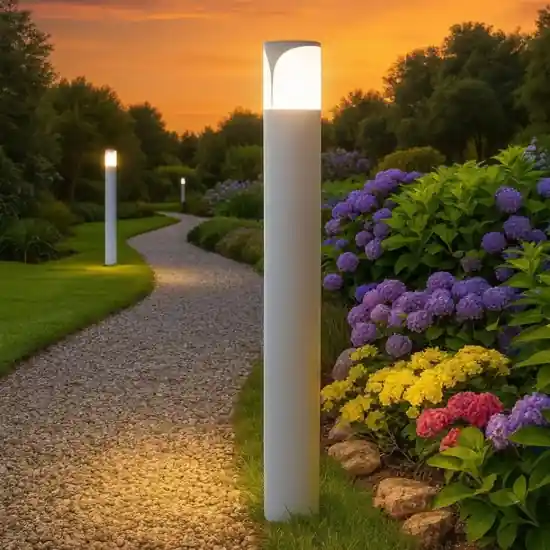 Spedizione Espresso Gea luce lampioncino da giardino ip44 bianco h80 cm