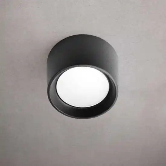 Bestseller Faretto a soffitto da esterno top light pisa nero tondo