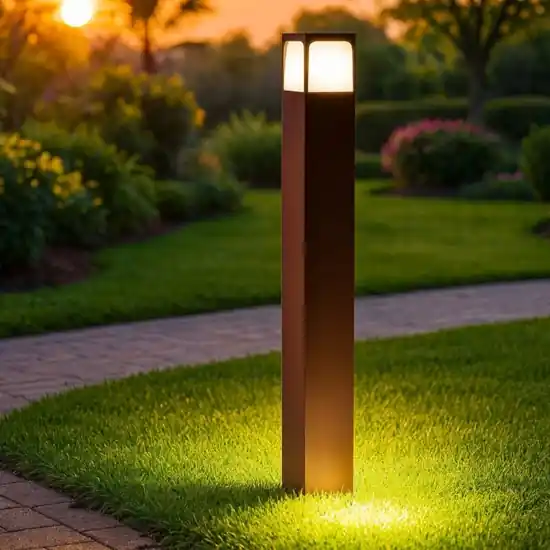 Gea luce lampione da giardino ip44 marrone h80 cm Esclusivo
