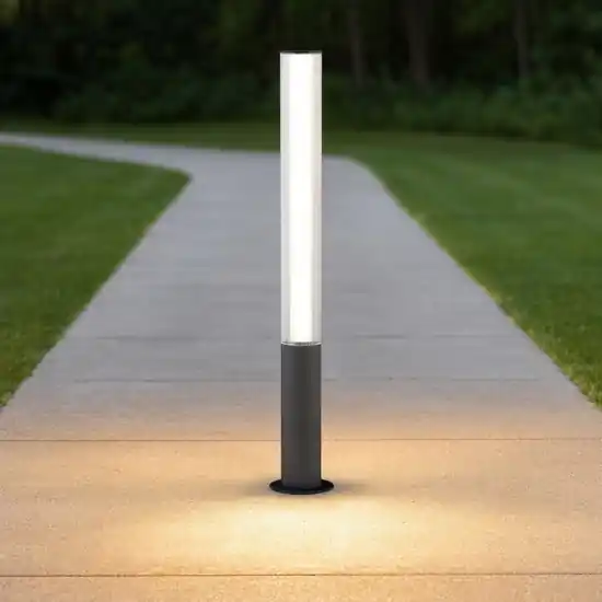 Di Tendenza Lampione nero moderno ip65 tubolare led 25w per giardino