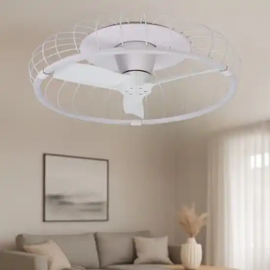 Ventilatore da soffitto plafoniera bianco 13mq con telecomando Offerta Lampo