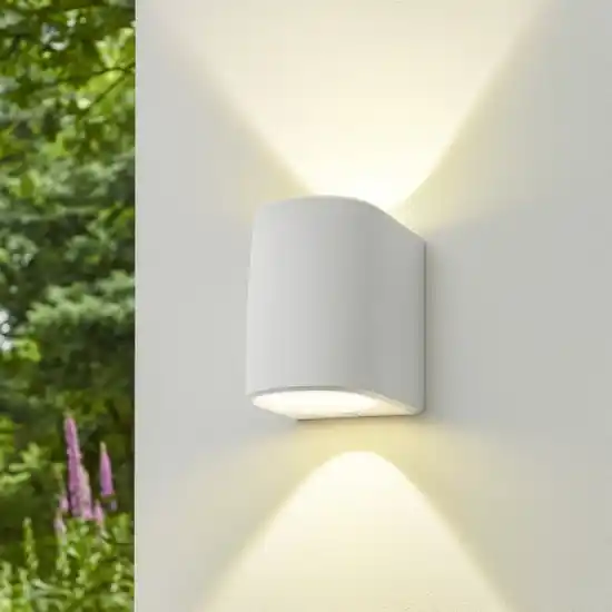 Top light applique da esterno aosta bianca bi emissione ip55 Prezzo Scontato