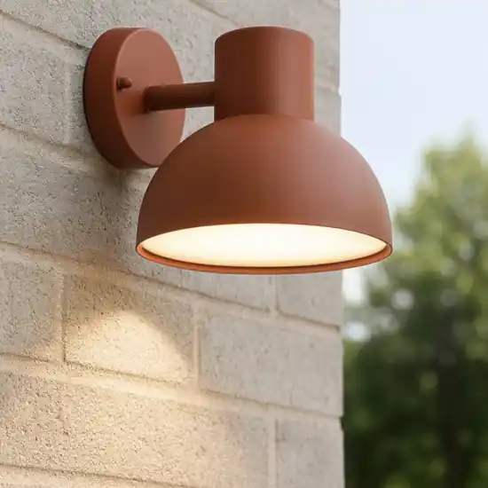 Applique da esterno moderna ip44 h18 cm arancione Affare