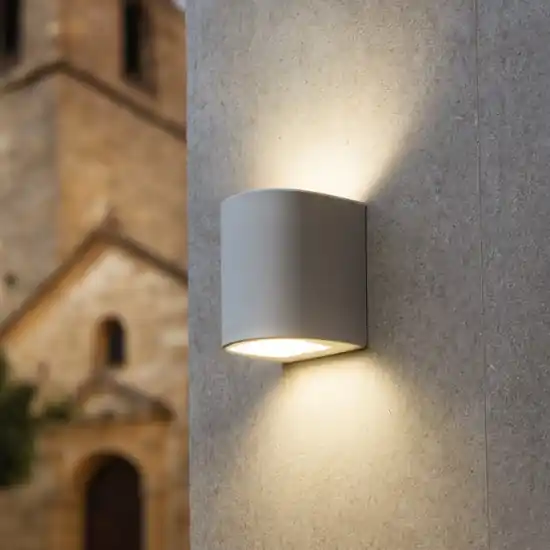 Offerta Limitata Applique aosta grigia per esterno balcone bi emissione ip55 top light