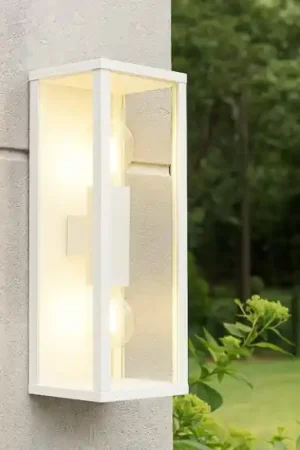 Applique da esterno ip44 h14 cm bianco opaco Prezzo Basso