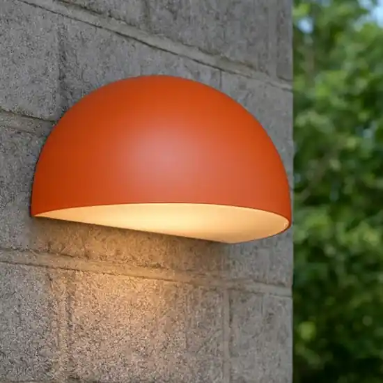 Applique da esterno ip44 h14 cm arancione Scelto Dai Clienti