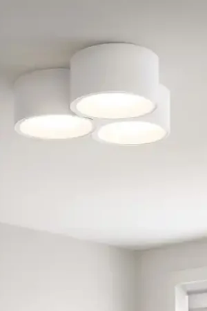 Novità Plafoniera di gesso bianco 3 luci a soffitto sforzin nasso