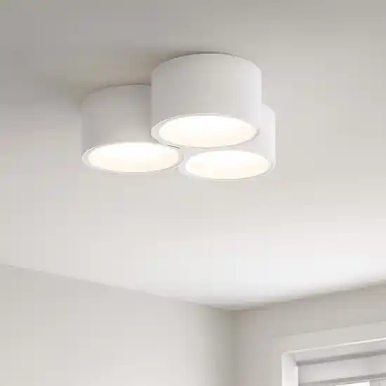 Novità Plafoniera di gesso bianco 3 luci a soffitto sforzin nasso