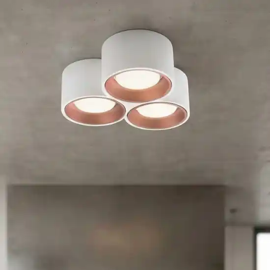 Subito Disponibile Sforzin plafoniera in gesso 3 luci moderna nasso rame