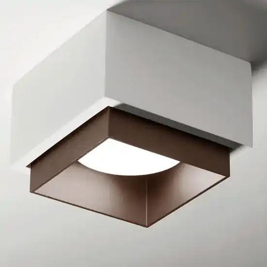 Ordina Subito Sforzin plafoniera quadrata in gesso bronzo syme