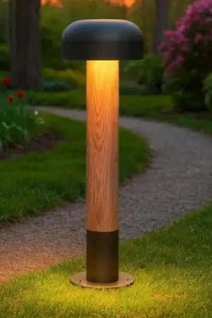 Ultima Occasione Lampione da giardino ip54 h54 cm effetto legno